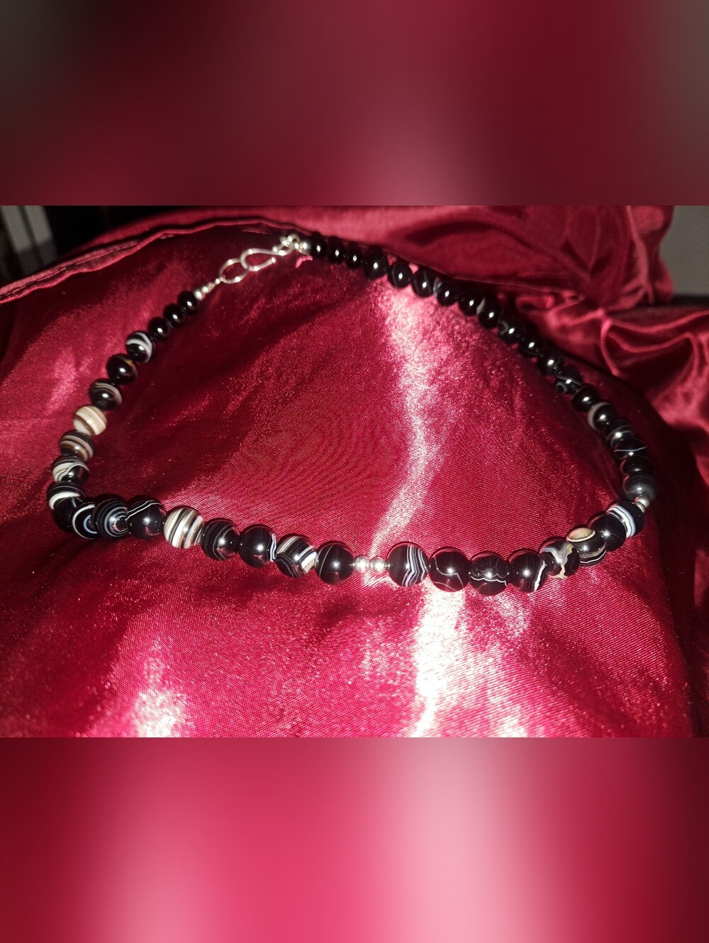 19 In. Banded Agate Necklace